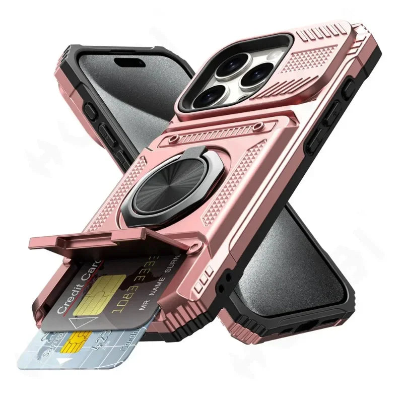 Anti-fall Shockproof Armor Case for iPhone Ring Stand Case For iPhone