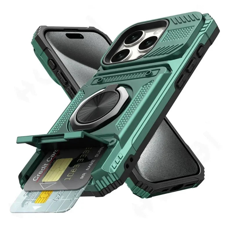 Anti-fall Shockproof Armor Case for iPhone Ring Stand Case For iPhone