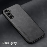 Luxury Leather Magnetic Wireless Charging Case for Samsung Galaxy