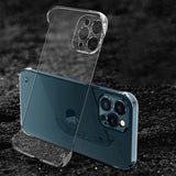 Clear Frameless Hard PC Slim Shockproof Case for iPhone