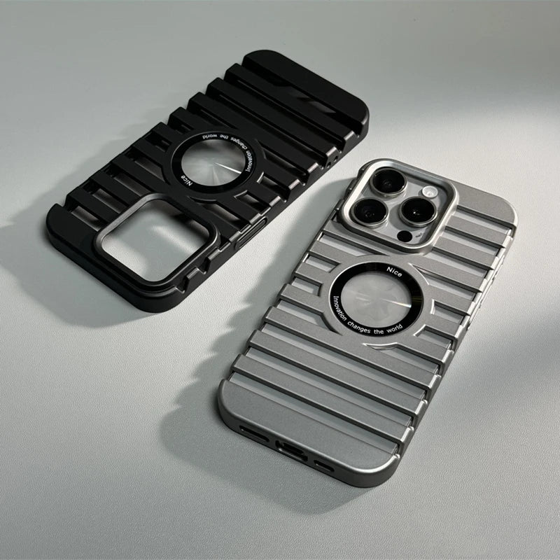 Creative Hollow Cooling Hard PC Phone Case For iPhone