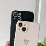 Crossbody Lanyard Silicone Love Heart Phone Case For iPhone