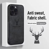 Deer Cloth Leather Len Full Protection Case for iPhone