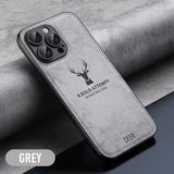 Deer Cloth Leather Len Full Protection Case for iPhone