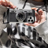 3D Vintage Camera Design Case with Lanyard for IPhone