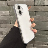 Fashion Clear Tempered Glass Hard Case For iPhone