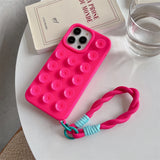 Cute Candy Suction Cup With Wrist Strap Case For iPhone