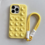 Cute Candy Suction Cup With Wrist Strap Case For iPhone