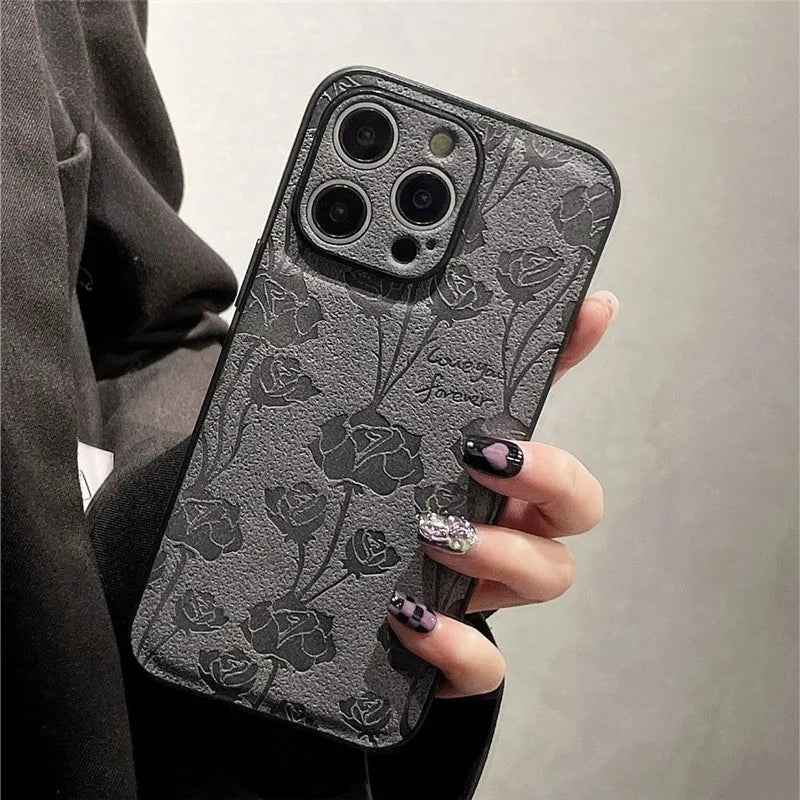 Fashion Retro Flowers Phone Case For iPhone