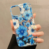 Flowers Graphic Print Clear Phone Case For iPhone