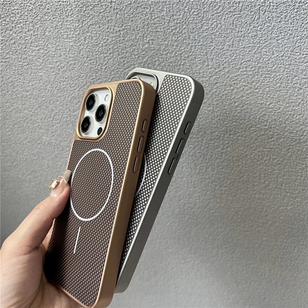 Magnetic Carbon Fiber Case For iPhone