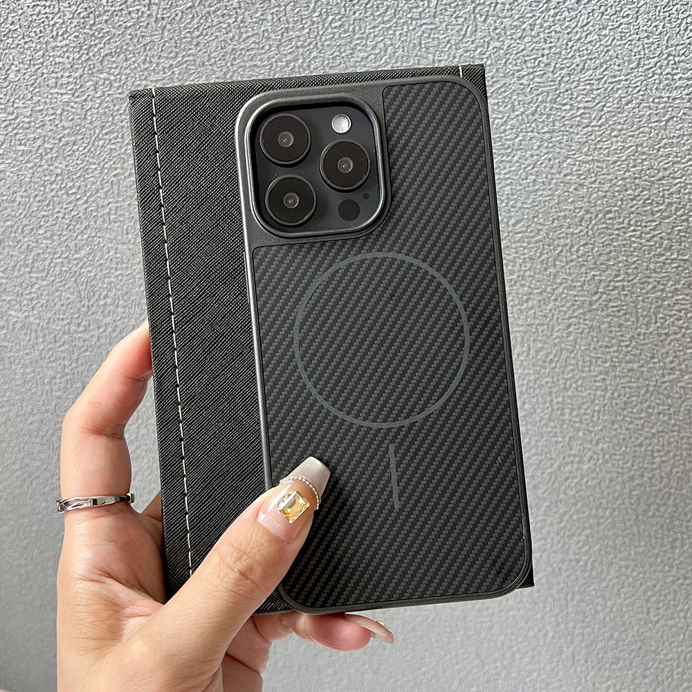 Magnetic Carbon Fiber Case For iPhone