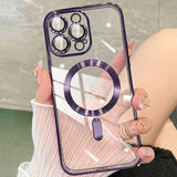 Transparent Magnetic Wireless Charge Case For iPhone