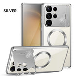 Magnetic Fragrance Aluminum Foldable Holder Case For Samsung