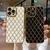 Luxury Square Plating Frame Silicone Case For iPhone