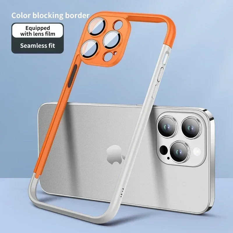 Pure Frame Glass Camera Protector Case for iPhone