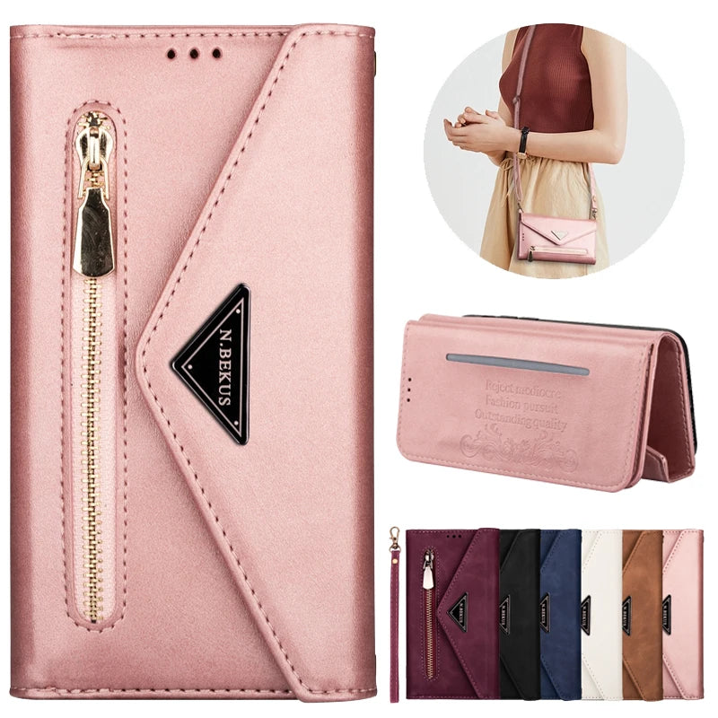 Wallet Multi Function Leather Case For iPhone