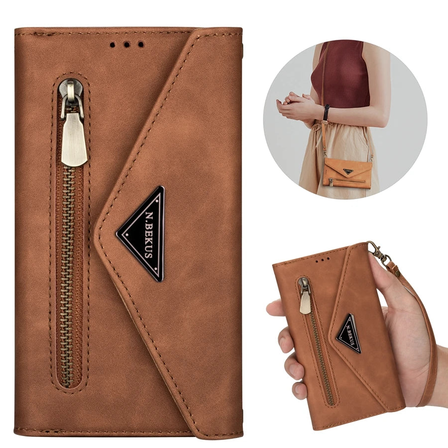 Wallet Multi Function Leather Case For iPhone