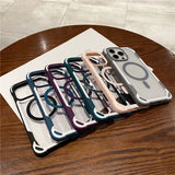 Luxury Magnetic Silicone Frame Phone Case For iPhone