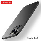 For iPhone 16 15 14 13 12 Pro Max Case ZROTEVE Slim Matte Hard PC Cover