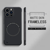 Ultra Thin Hard PC Magnetic Frameless Phone Case For iPhone