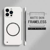 Ultra Thin Hard PC Magnetic Frameless Phone Case For iPhone