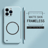 Ultra Thin Hard PC Magnetic Frameless Phone Case For iPhone