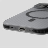 Geometric stripes Wireless charging Magsafe Scrub anti-fall bumper case for iphone