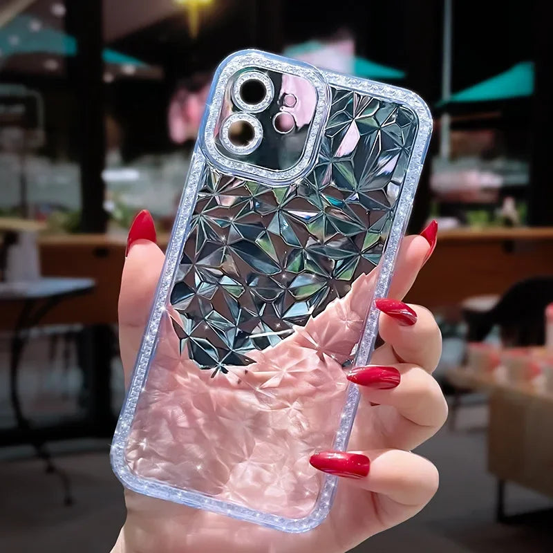 Glitter Crystal Diamond Transparent Phone Case For iPhone