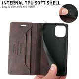 RFID Blocking Leather Flip Wallet Case For iPhone