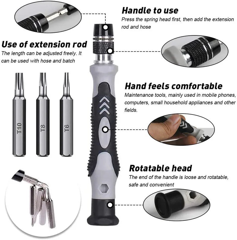 Labor-Saving Ratchet Screwdriver Set Household Combination Toolbox