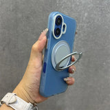 360° Rotatable Metal Stand Magnetic Matte Phone Case For iPhone