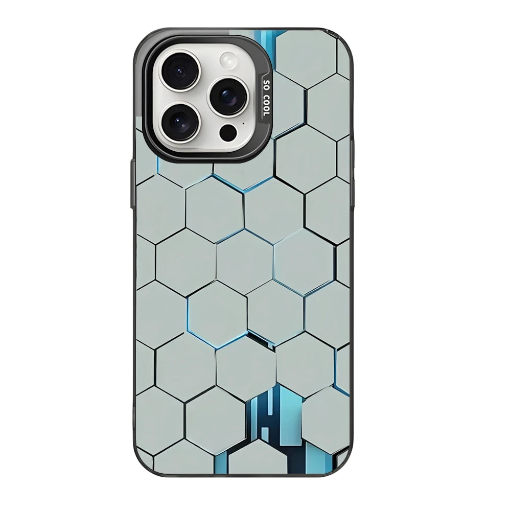 Matte Honeycomb Pattern Phone Case for iPhone