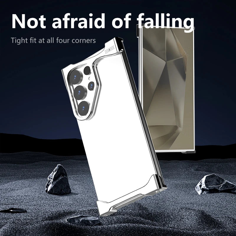 Irregular Metal Aluminum Cooling Phone Case For Samsung