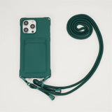 Lanyard Crossbody  Strap Card Slot Holder Cover For iPhone