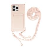 Lanyard Crossbody  Strap Card Slot Holder Cover For iPhone