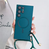 Lanyard Crossbody Magnetic Charging Case For Samsung