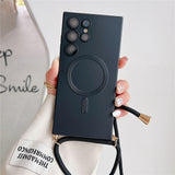 Lanyard Crossbody Magnetic Charging Case For Samsung