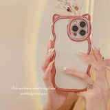 High Quality Electroplated Cute Cat Ear Phone Case for iPhone