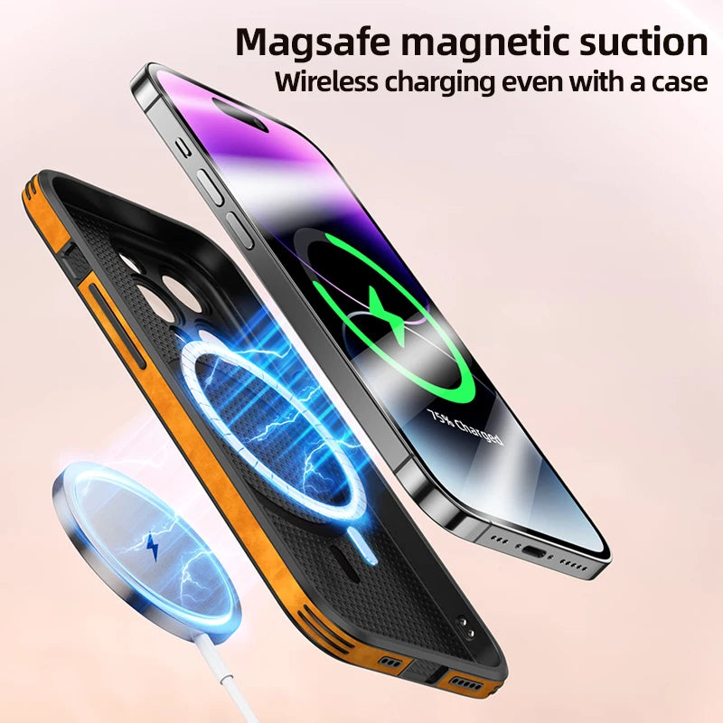 Magnetic Square Leather Shockproof deer Case For iPhone