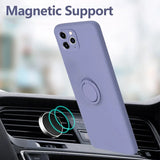 Liquid Silicone Finger Ring Magnetic Holder Case For iPhone