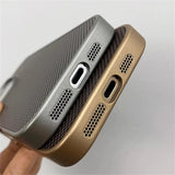 Luxury Carbon Fiber Pattern Simple Matte Case For iPhone