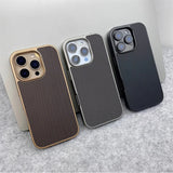 Luxury Carbon Fiber Pattern Simple Matte Case For iPhone