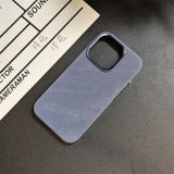 Luxury Magnetic Fiber Leather Case For iPhone