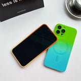 For Magnetic Gradient Silicone Shockproof Case for iPhone