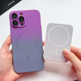 For Magnetic Gradient Silicone Shockproof Case for iPhone