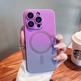 For Magnetic Gradient Silicone Shockproof Case for iPhone