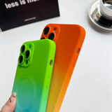 For Magnetic Gradient Silicone Shockproof Case for iPhone