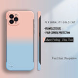 Luxury Hard PC Gradient Color Frameless Phone Case For iPhone