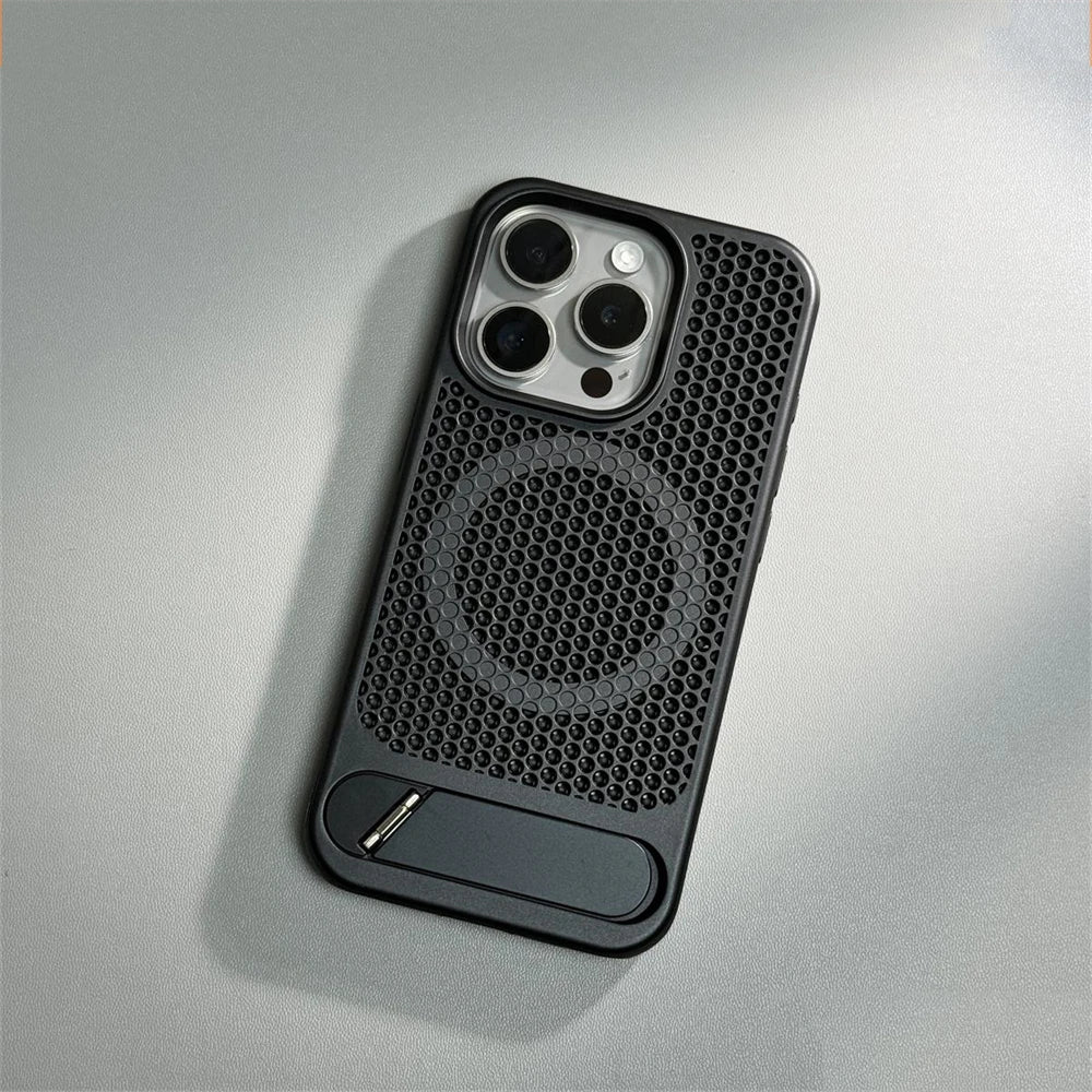 Luxury Heat Dissipation Breathable Magnetic Case For iPhone